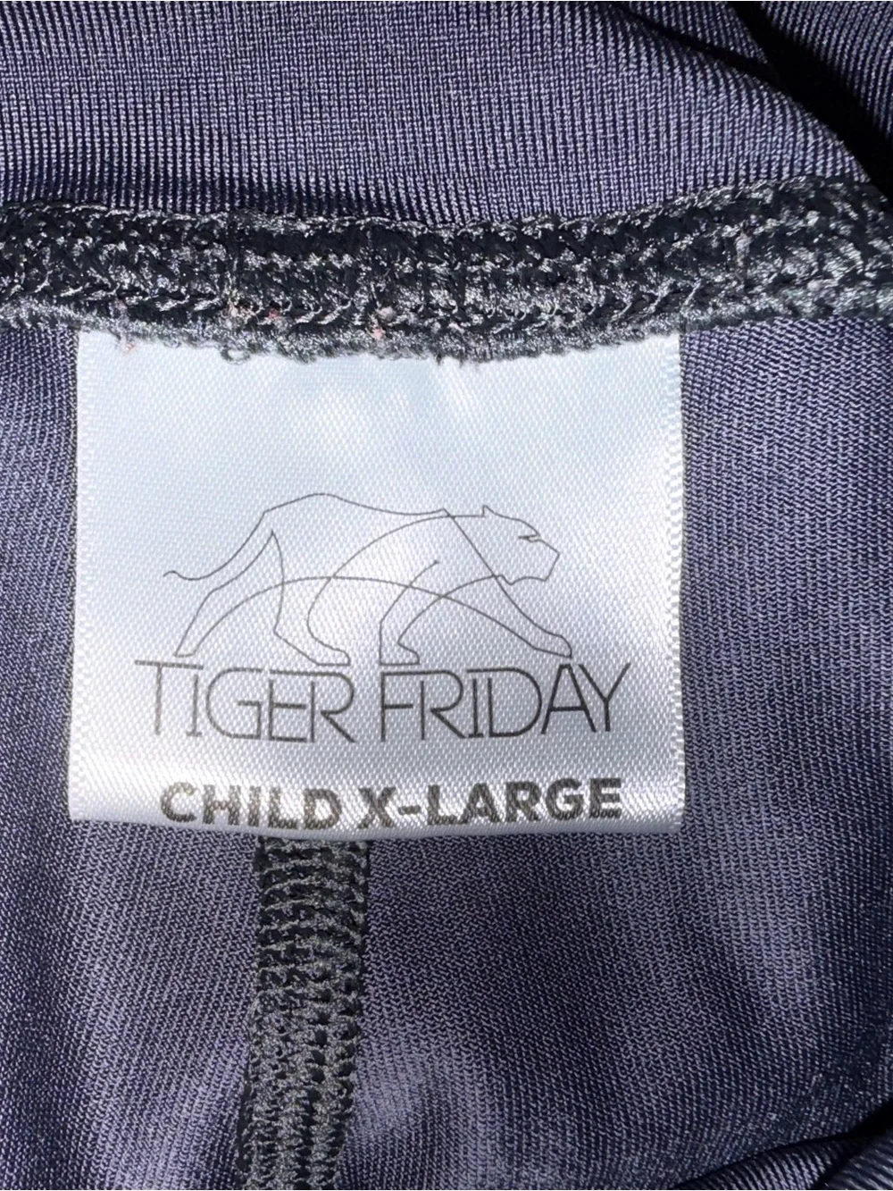Tiger Friday Size Child X-Large Two-Tone Black and Cream Dance Leotard Unitard